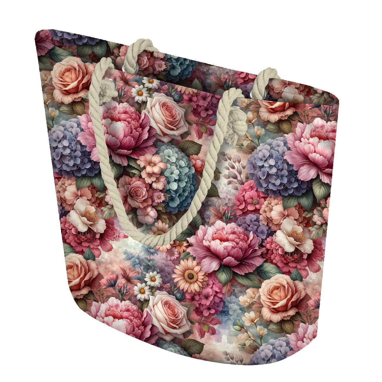 TORBA SHOPPER - FLOWERS WZ.2 - zestaw do uszycia