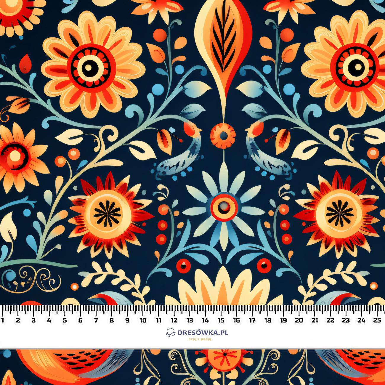 Folk Art wz.5- Welur tapicerski