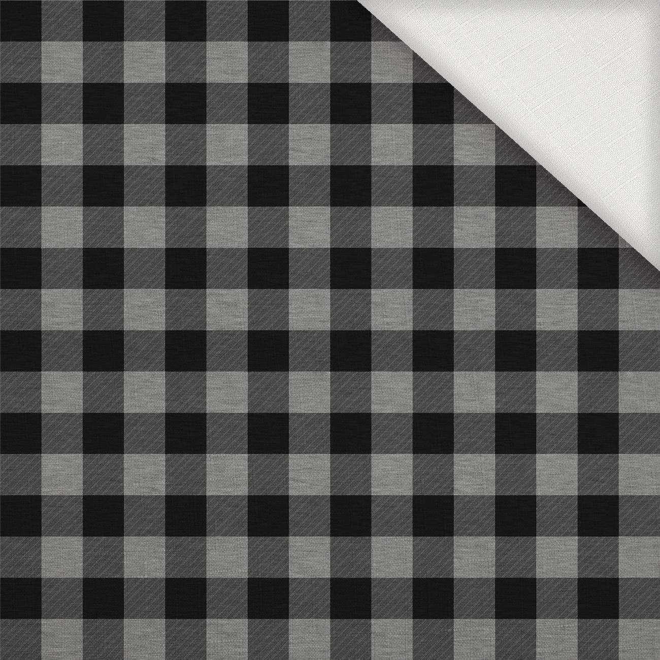 KRATA VICHY - MELANŻ JASNOSZARY - Tkanina na obrusy