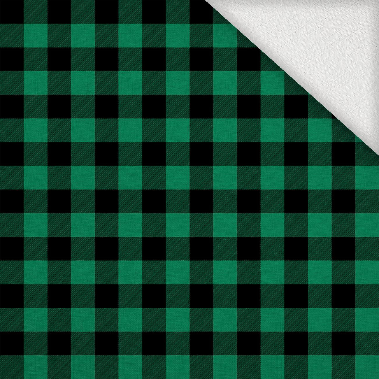 KRATA VICHY - MELANŻ ZIELONY - Tkanina na obrusy