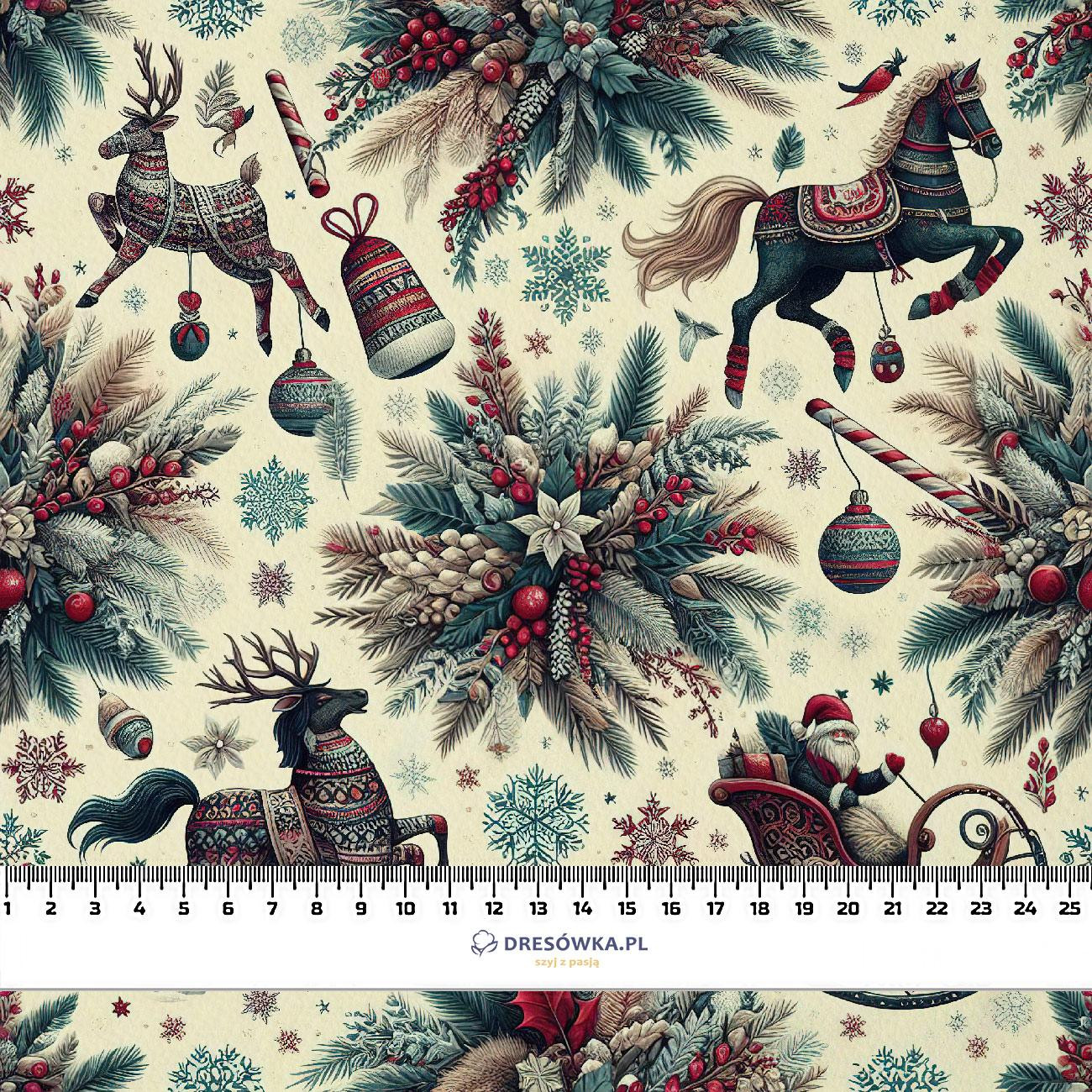 Vintage Christmas wz.19 - lekka dzianina drapana