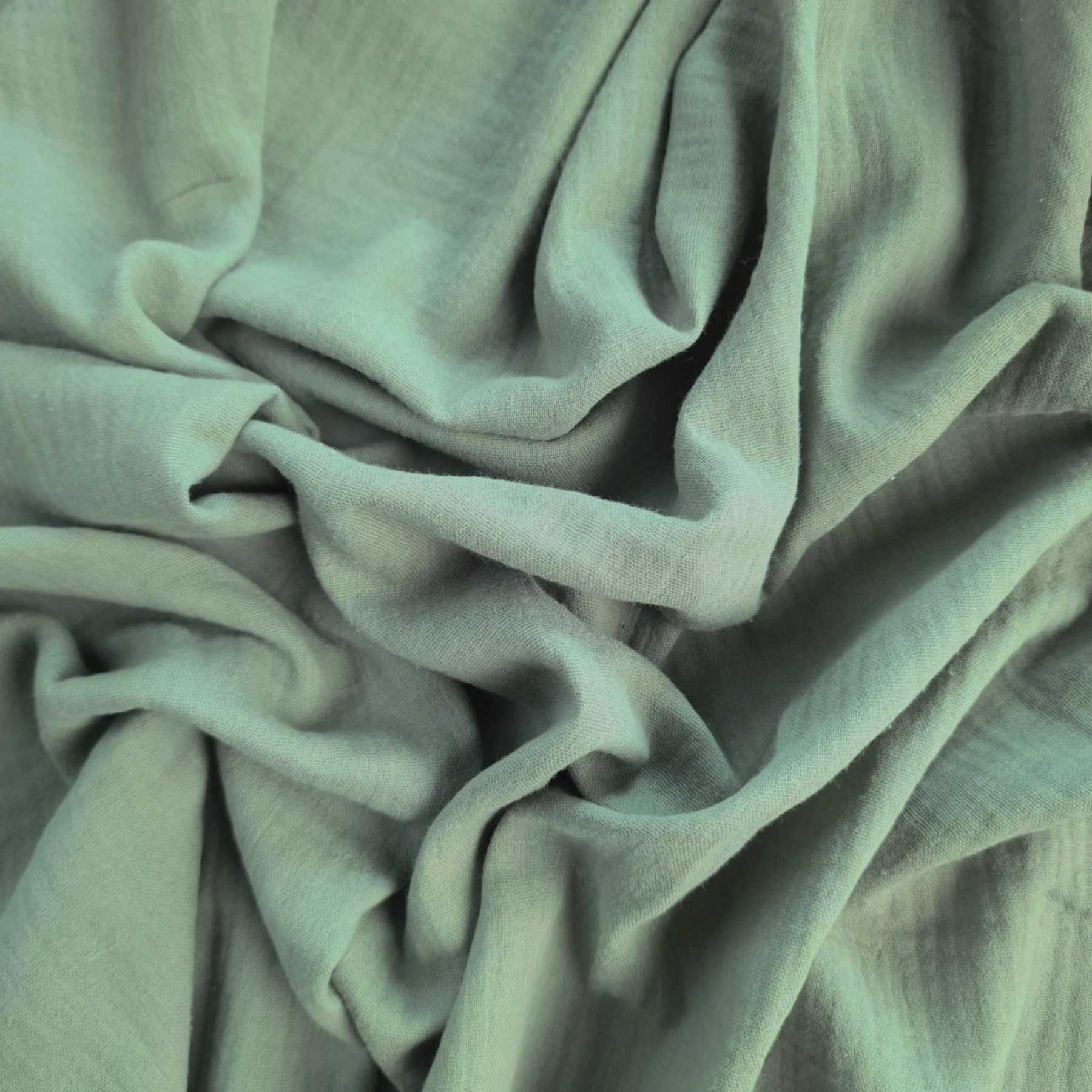 Muślin bawełniany, Double Gauze - BRUDNA MIĘTA