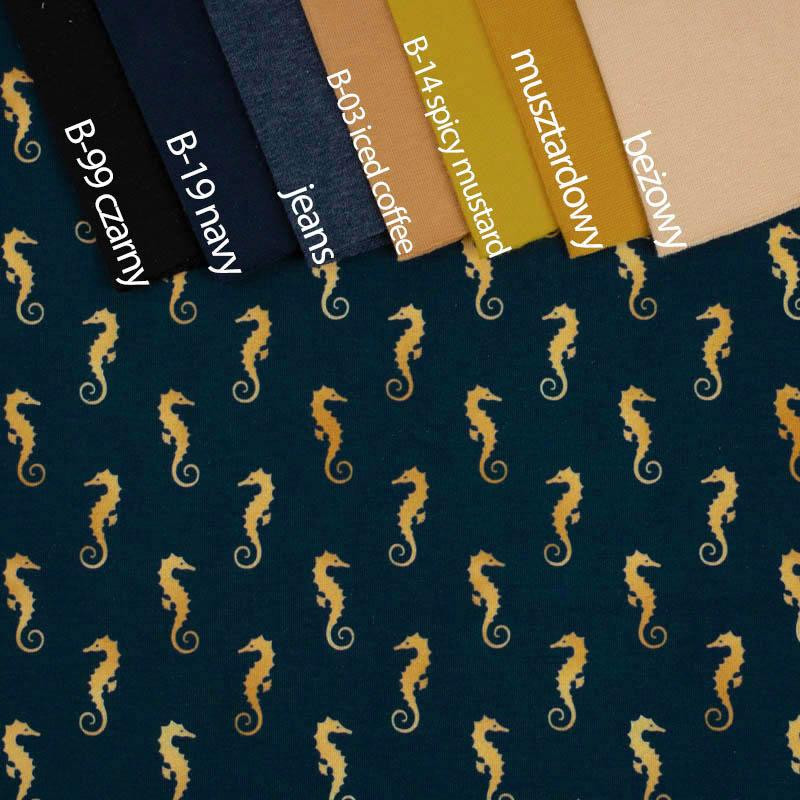 ZŁOTE KONIKI MORSKIE (ZŁOTY OCEAN)  - single jersey