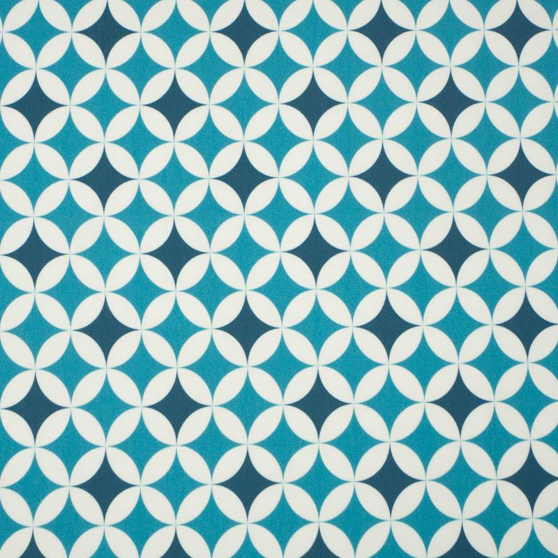  ROZETY / błękitno- granatowe - dresówka pętelkowa