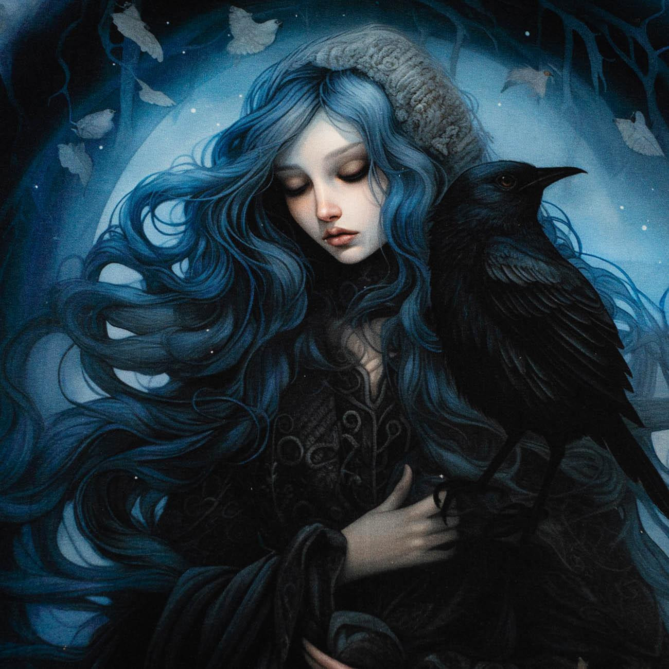 GOTHIC GIRL WZ. 2 - panel (60cm x 50cm) dzianina pętelkowa