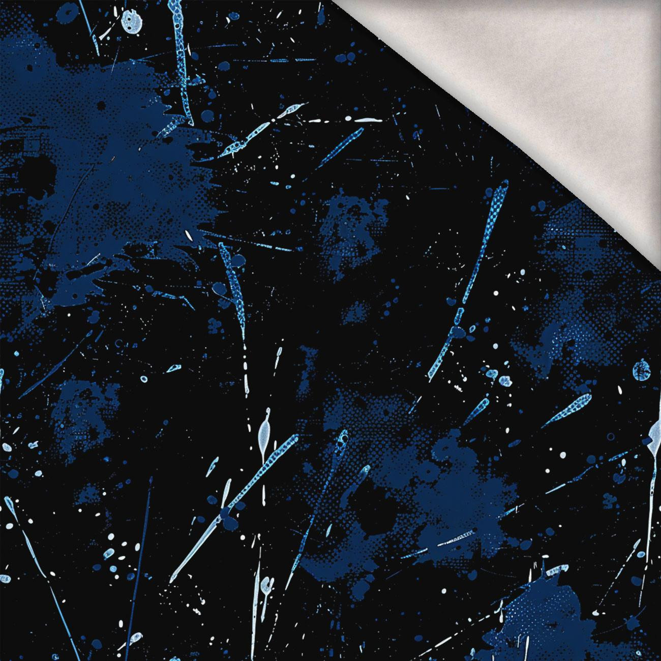 NAVY GRUNGE wz. 2 - dzianina drapana z elastanem ITY