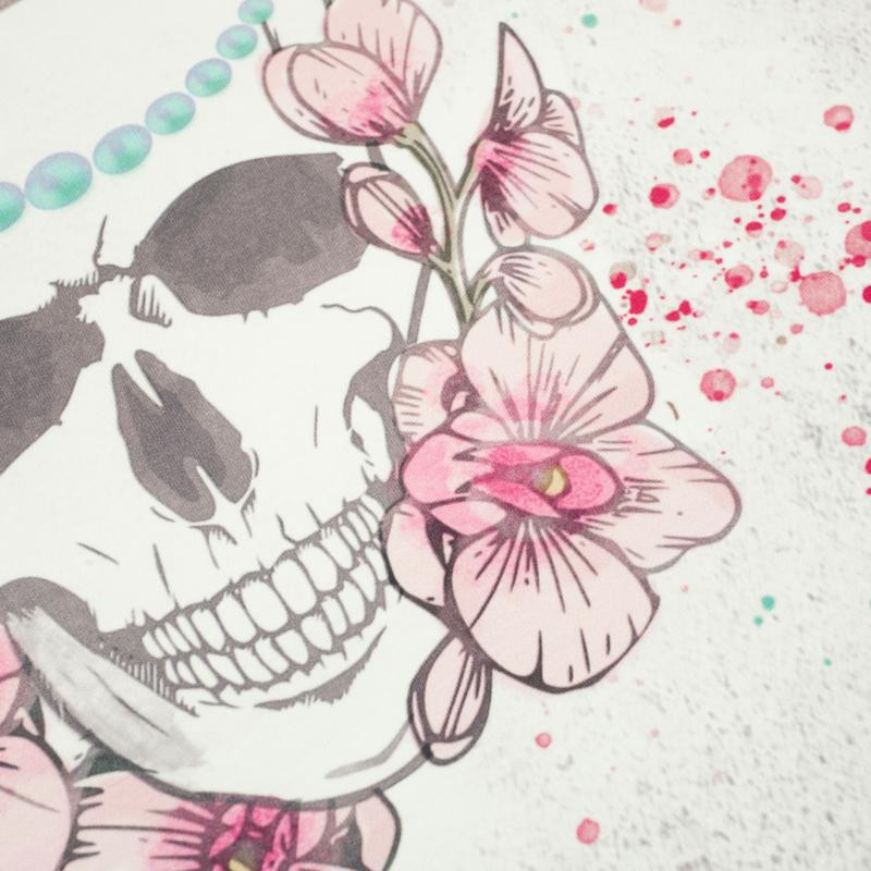 SKULL QUEEN - panel panoramiczny dzianina pętelkowa 