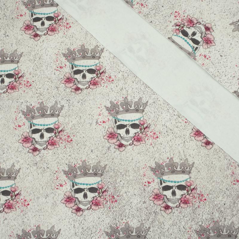 SKULL QUEEN - single jersey z elastanem TE210