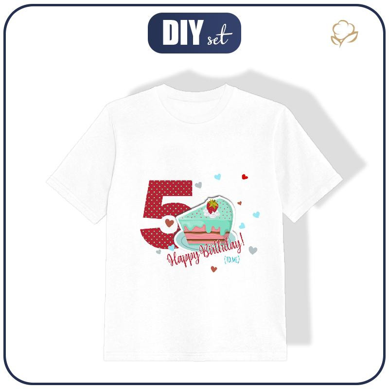 T-SHIRT DZIECIĘCY - 5. URODZINY / TORT - single jersey