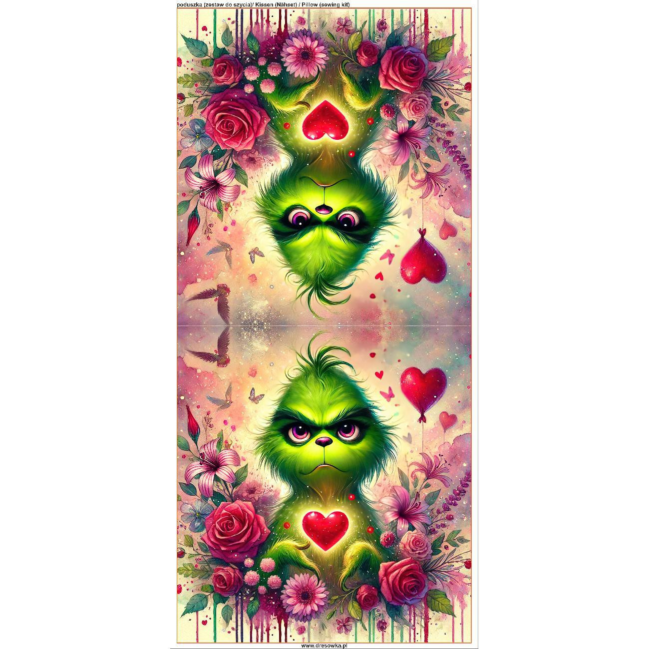 PODUSZKA 45X45 - VALENTINE'S DAY / PRANK 1 - tkanina bawełniana - zestaw do uszycia