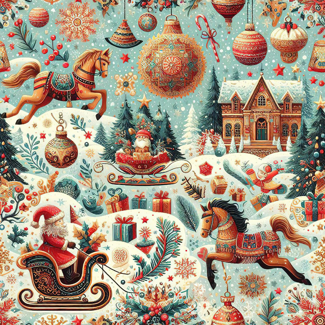 Vintage Christmas wz.20 - dresówka pętelkowa