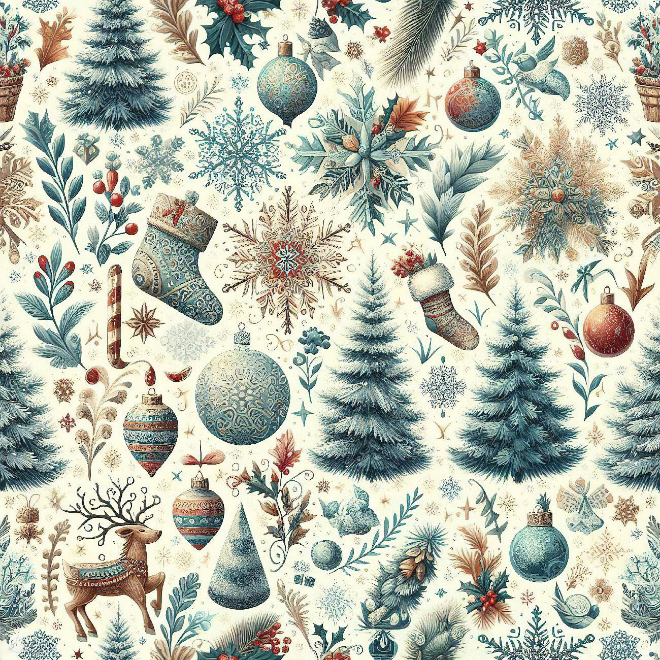 Vintage Christmas wz.26 - dresówka pętelkowa