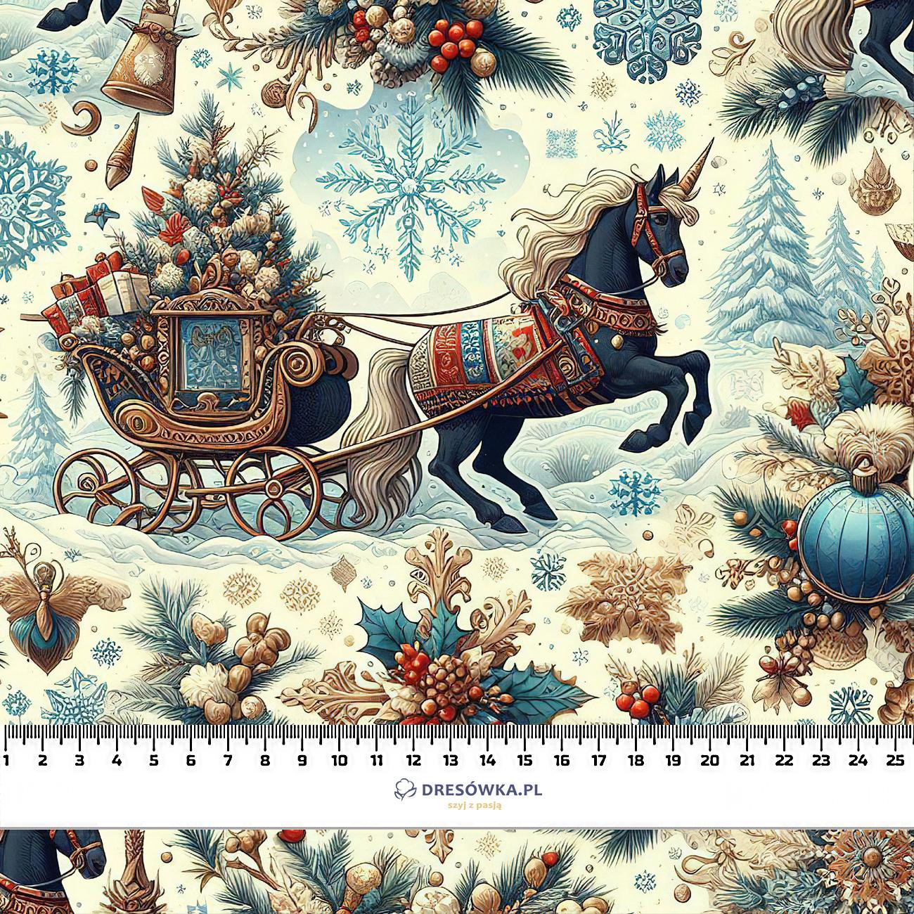 Vintage Christmas wz.24 - Tkanina na obrusy