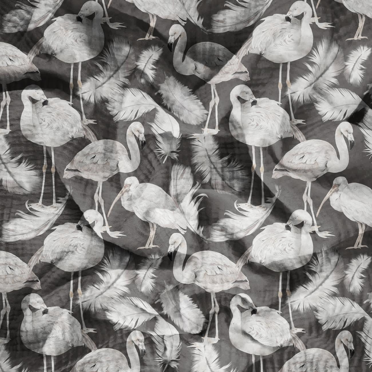 WHITE BIRDS - Muślin bawełniany