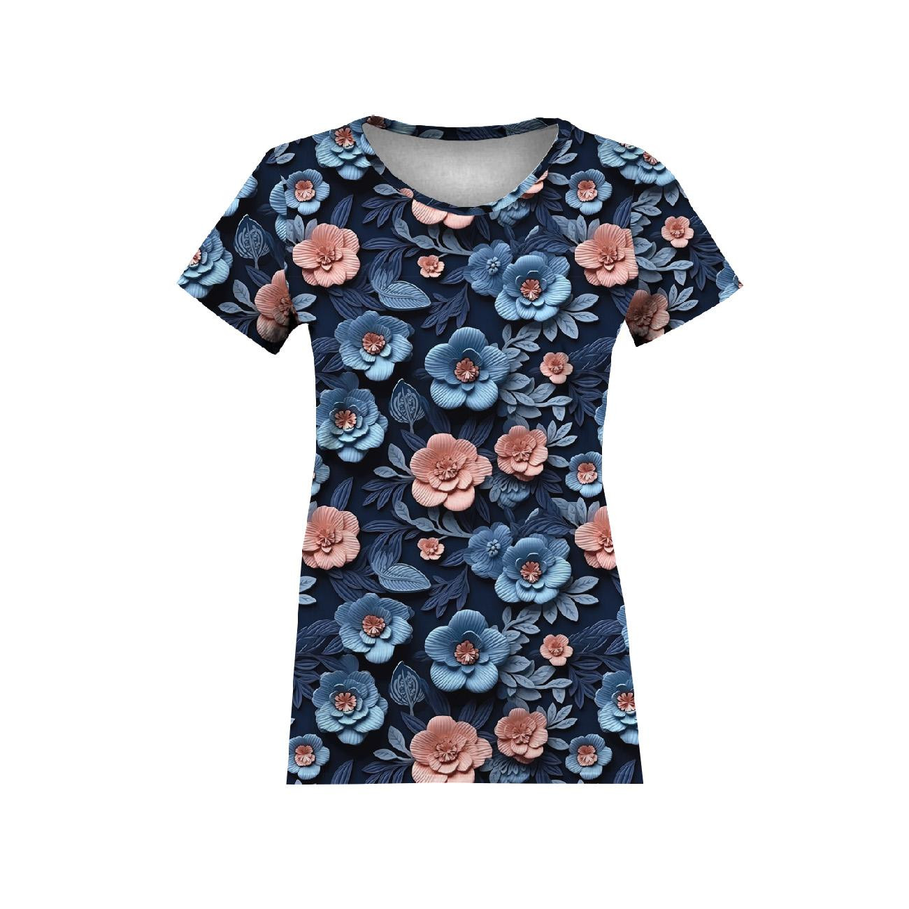 FLOWERS 3D WZ. 12 - tkanina wodoodporna