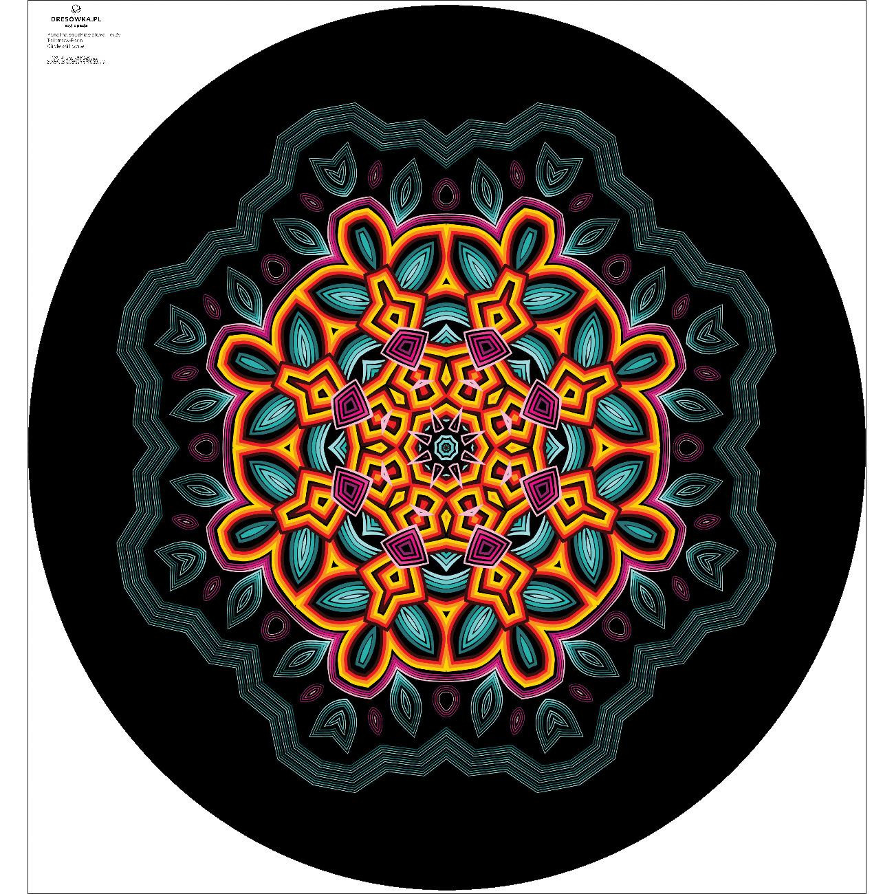 COLORFUL MANDALA - panel na spódnicę z koła