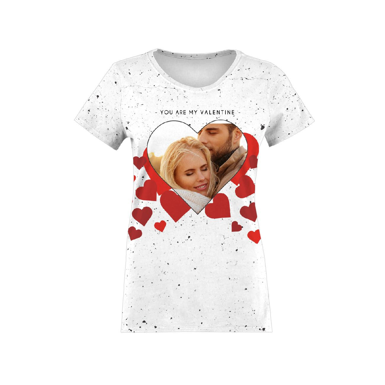 DAMSKI T-SHIRT - YOU ARE MY VALENTINE - Z WŁASNYM ZDJĘCIEM - ZESTAW DO USZYCIA 