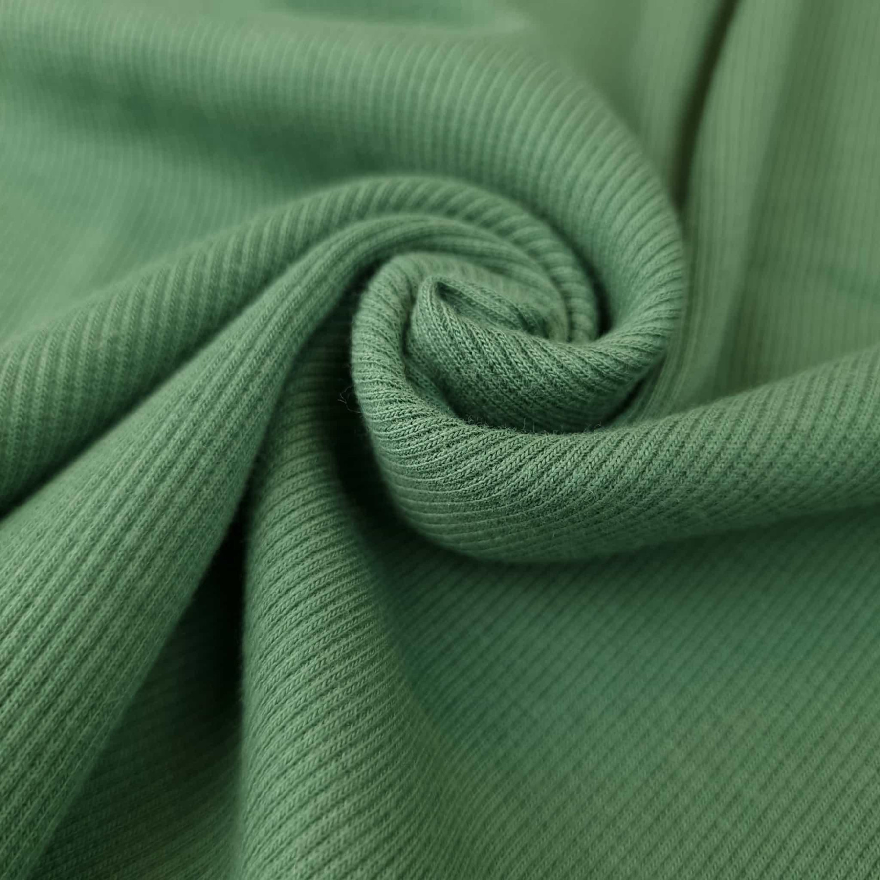 Dzianina prążkowana (ściągaczowa) - CIEMNA ZIELEŃ/ green (D-068)