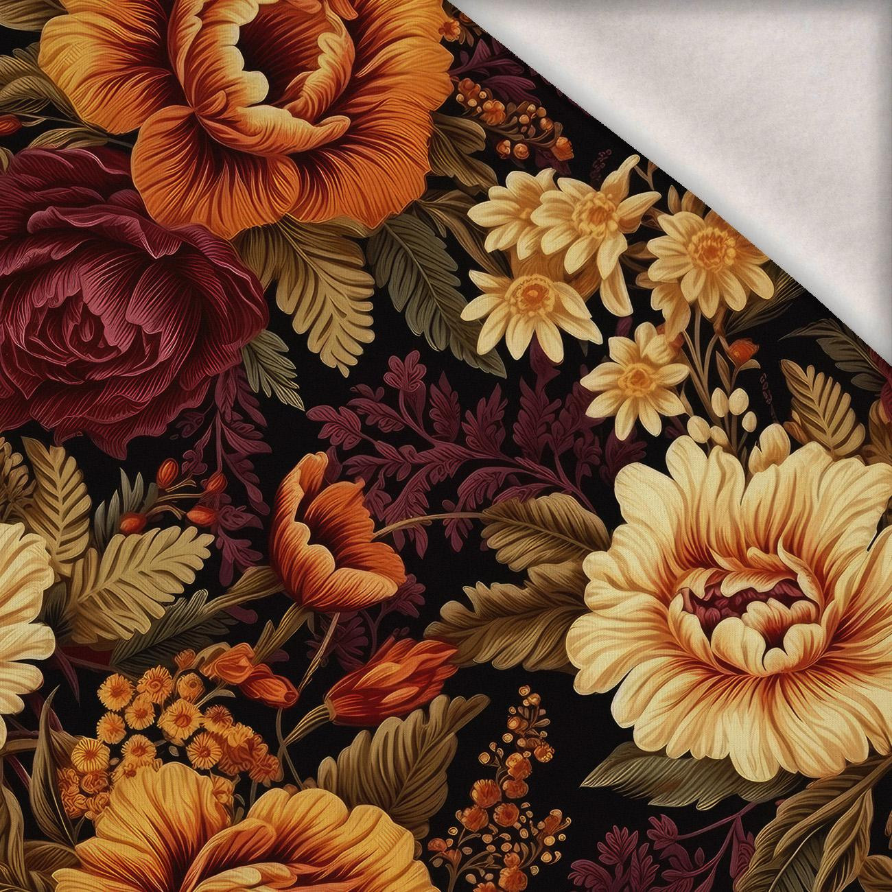AUTUMN FLOWERS WZ. 5 - dzianina drapana z elastanem ITY