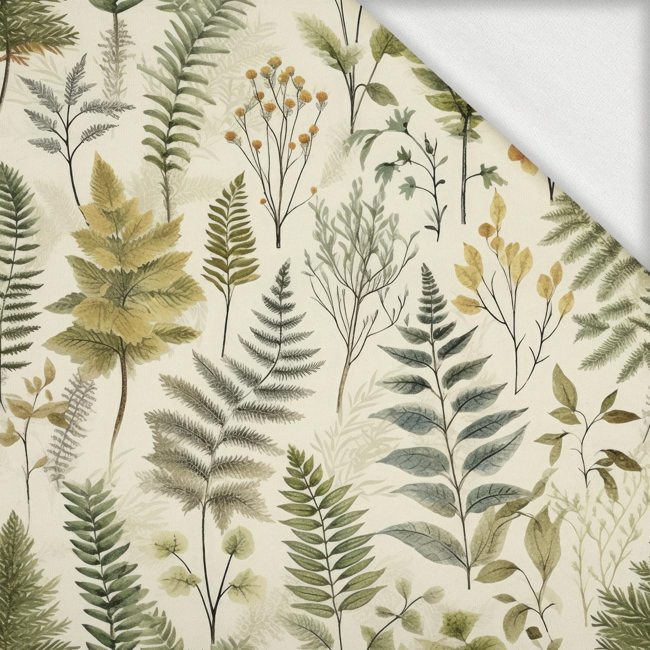 BOTANICAL FOREST wz.6 - dzianina drapana z elastanem ITY