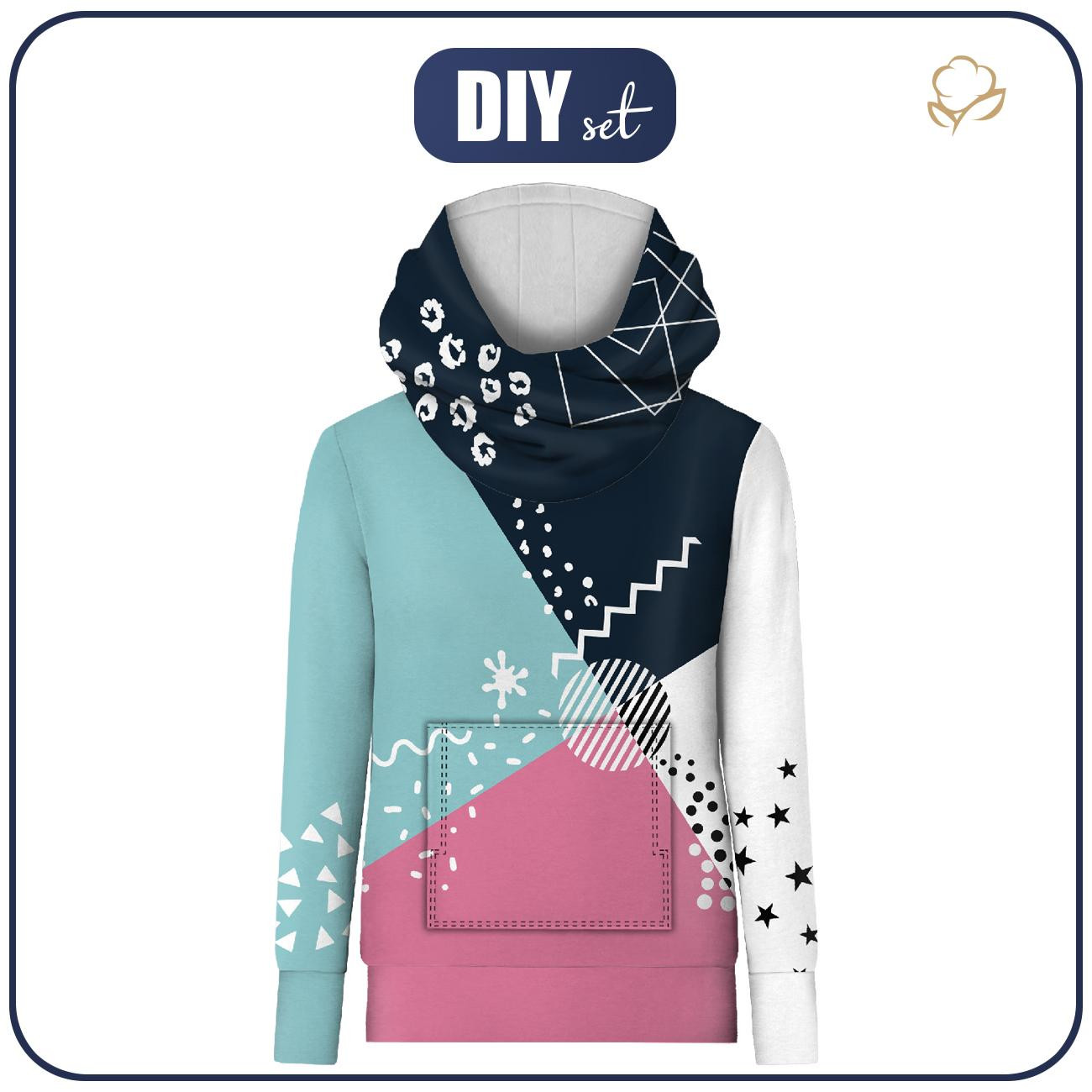 BLUZA HYDROFOBOWA UNISEX - COLOR BLOCK WZ. 5 - zestaw do uszycia