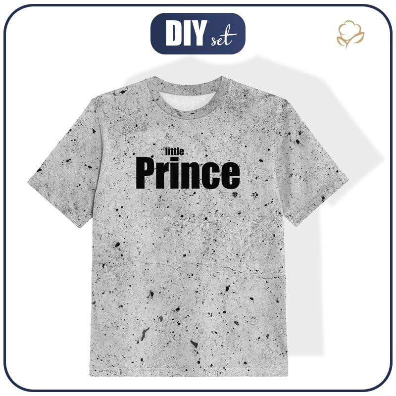 DZIECIĘCY T-SHIRT- LITTLE PRINCE / beton - single jersey (92/98)