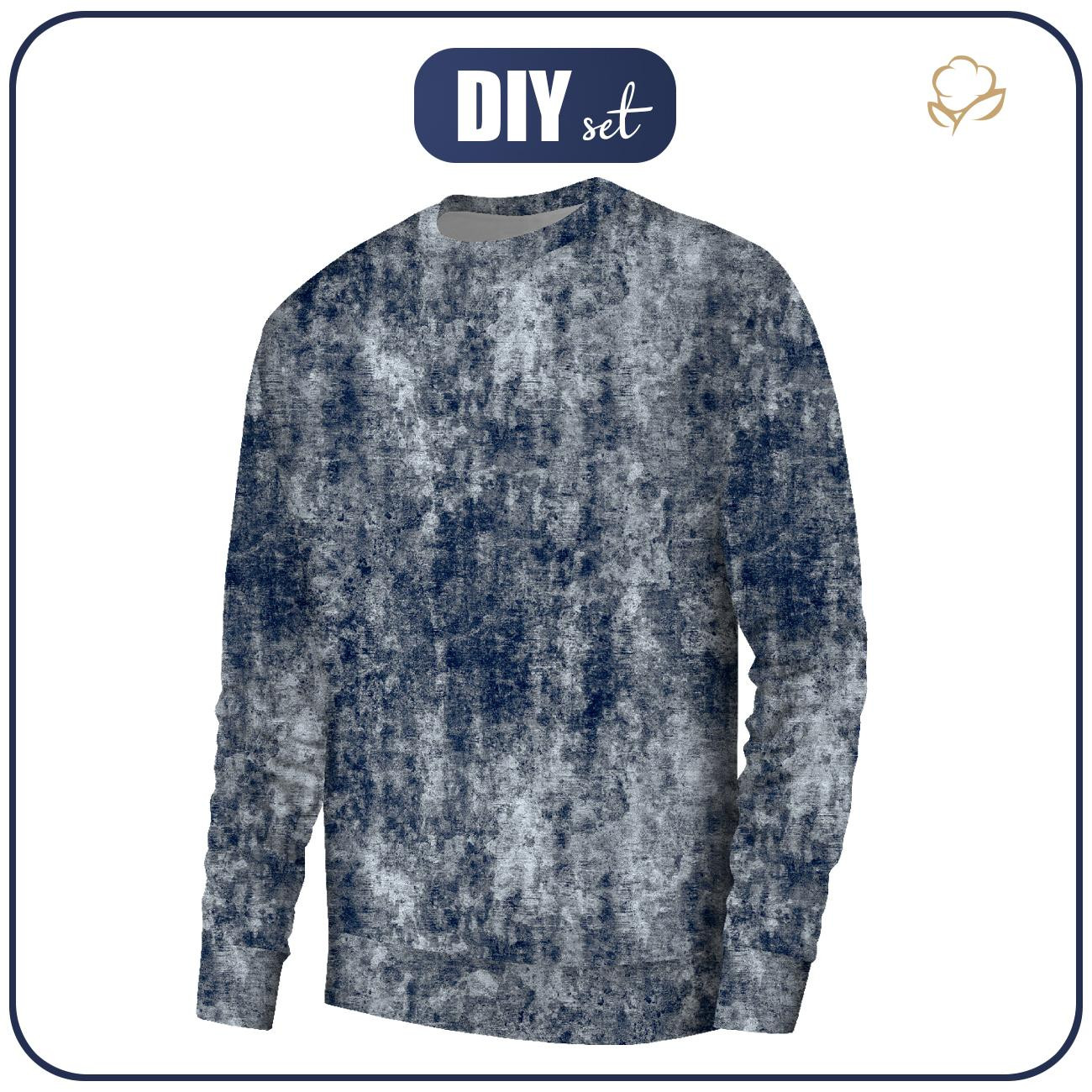 MĘSKA BLUZA (OREGON) BASIC - GRUNGE (navy) - zestaw do uszycia 