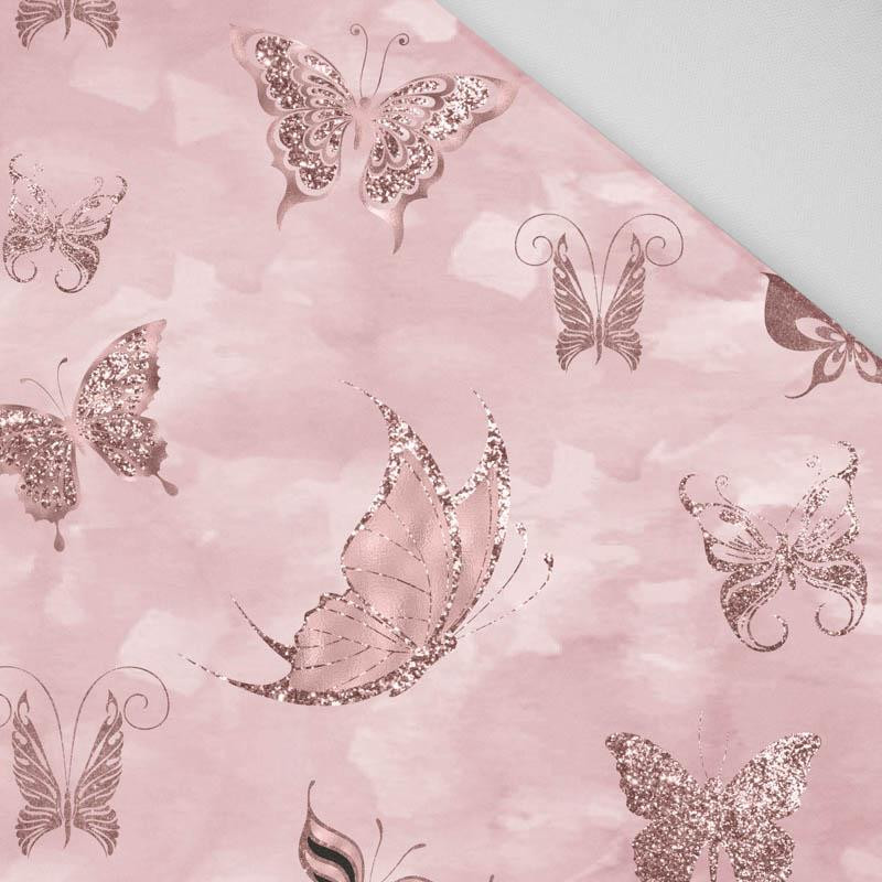 MOTYLE (BROKATOWE MOTYLE) / KAMUFLAZ wz. 2 (róż kwarcowy) - Panama 220g