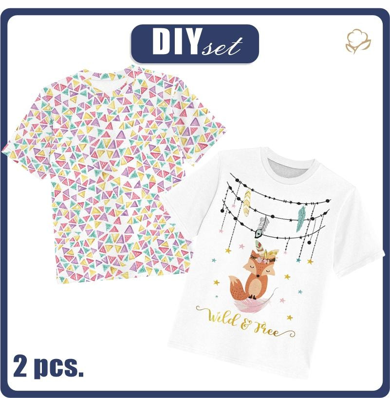 2-PACK - T-SHIRT DZIECIĘCY - WILD & FREE - ZESTAW DO USZYCIA