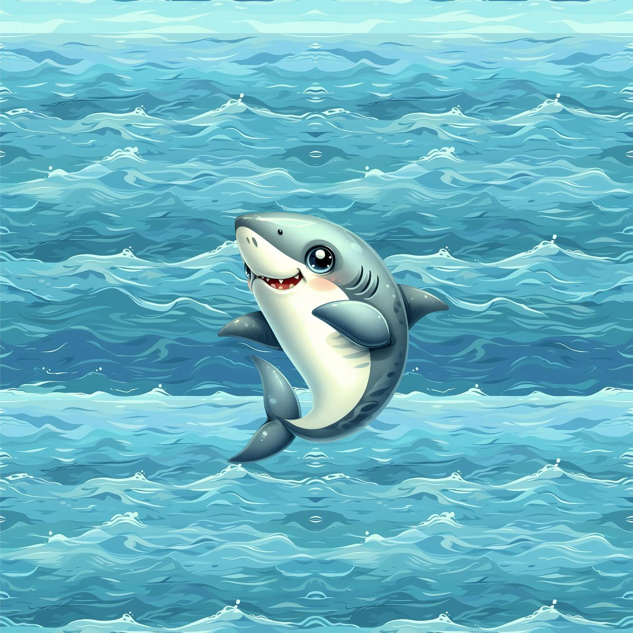 SHARK (SEA ANIMALS WZ. 1) - panel (60cm x 50cm)