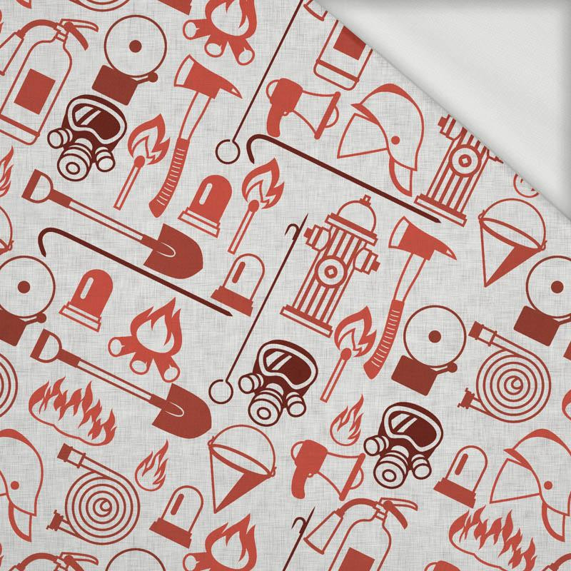 STRAŻ POŻARNA (HOBBY I ZAWODY) - czerwony / acid - dresówka pętelkowa