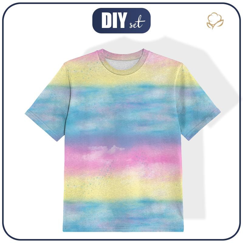 T-SHIRT DZIECIĘCY - TĘCZOWY OCEAN wz. 1 - single jersey