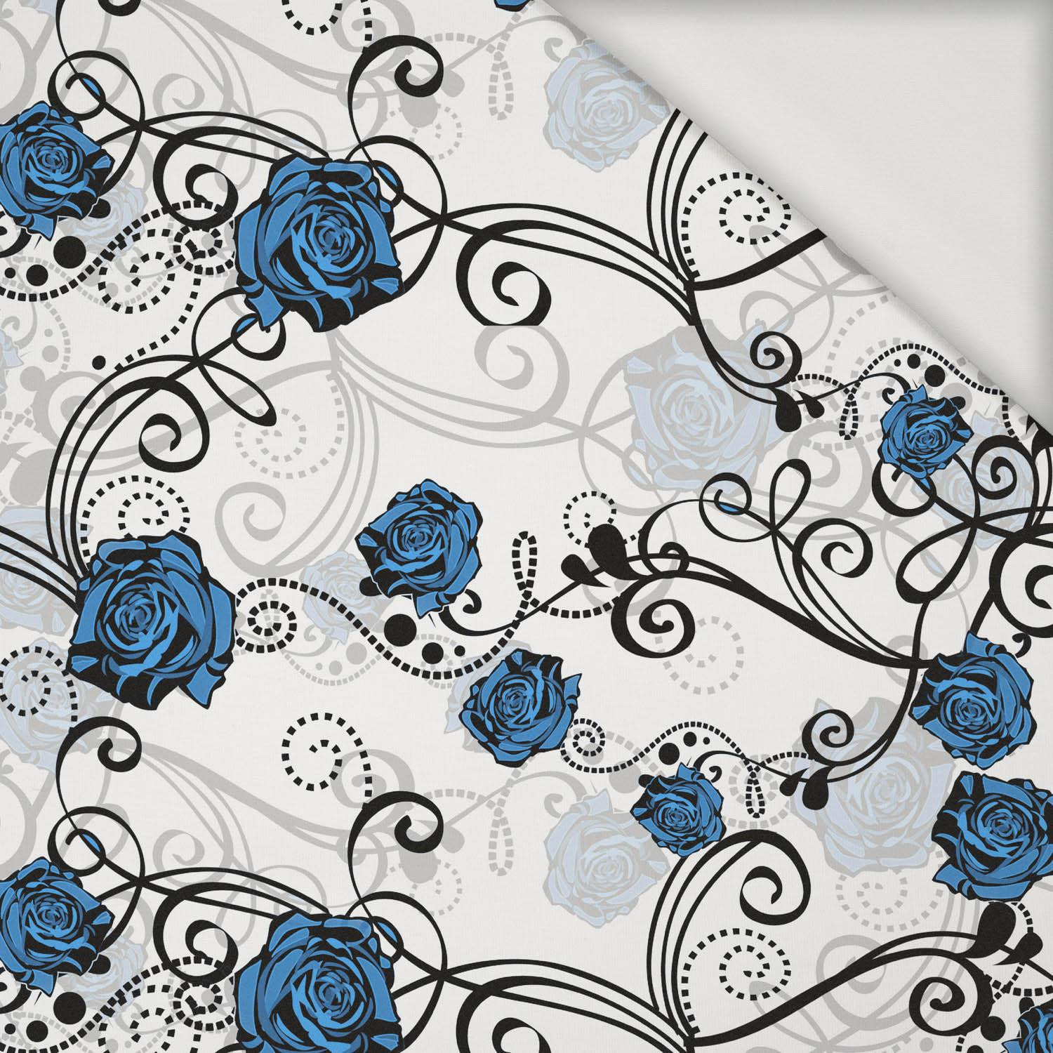 RÓŻE wz. 2 (classic blue) - Jersey wiskozowy