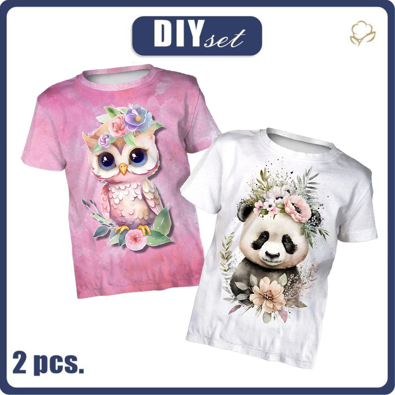 2-PACK - T-SHIRT DZIECIĘCY - BABY ANIMALS WZ. 3 - ZESTAW DO USZYCIA