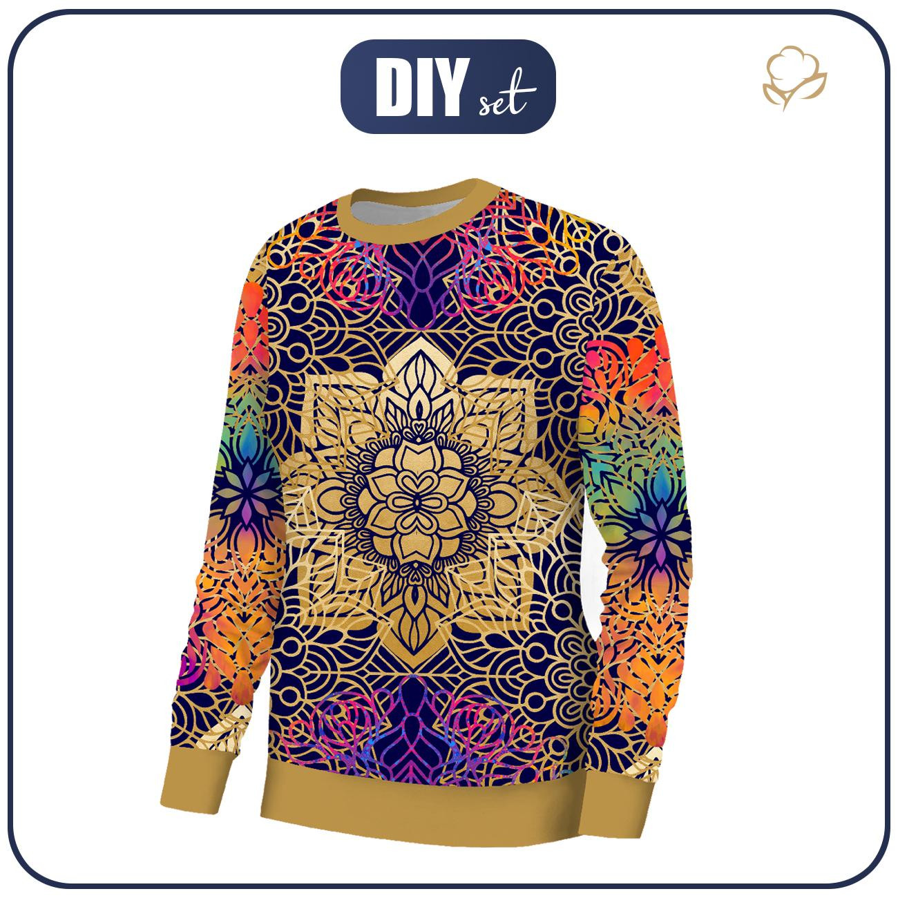 BLUZA DAMSKA (HANA) BASIC - MANDALA wz. 2 - zestaw do uszycia