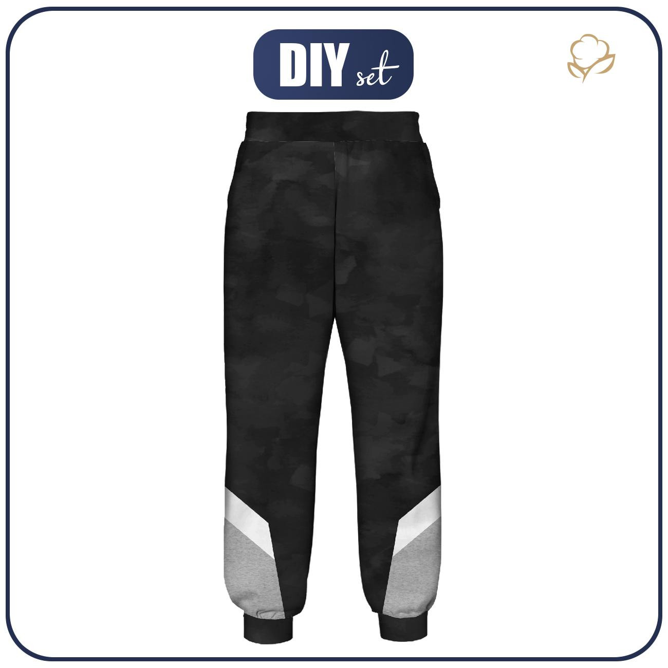 JOGGERY DAMSKIE (NOEMI) - GREY COLOR BLOCKS - zestaw do uszycia