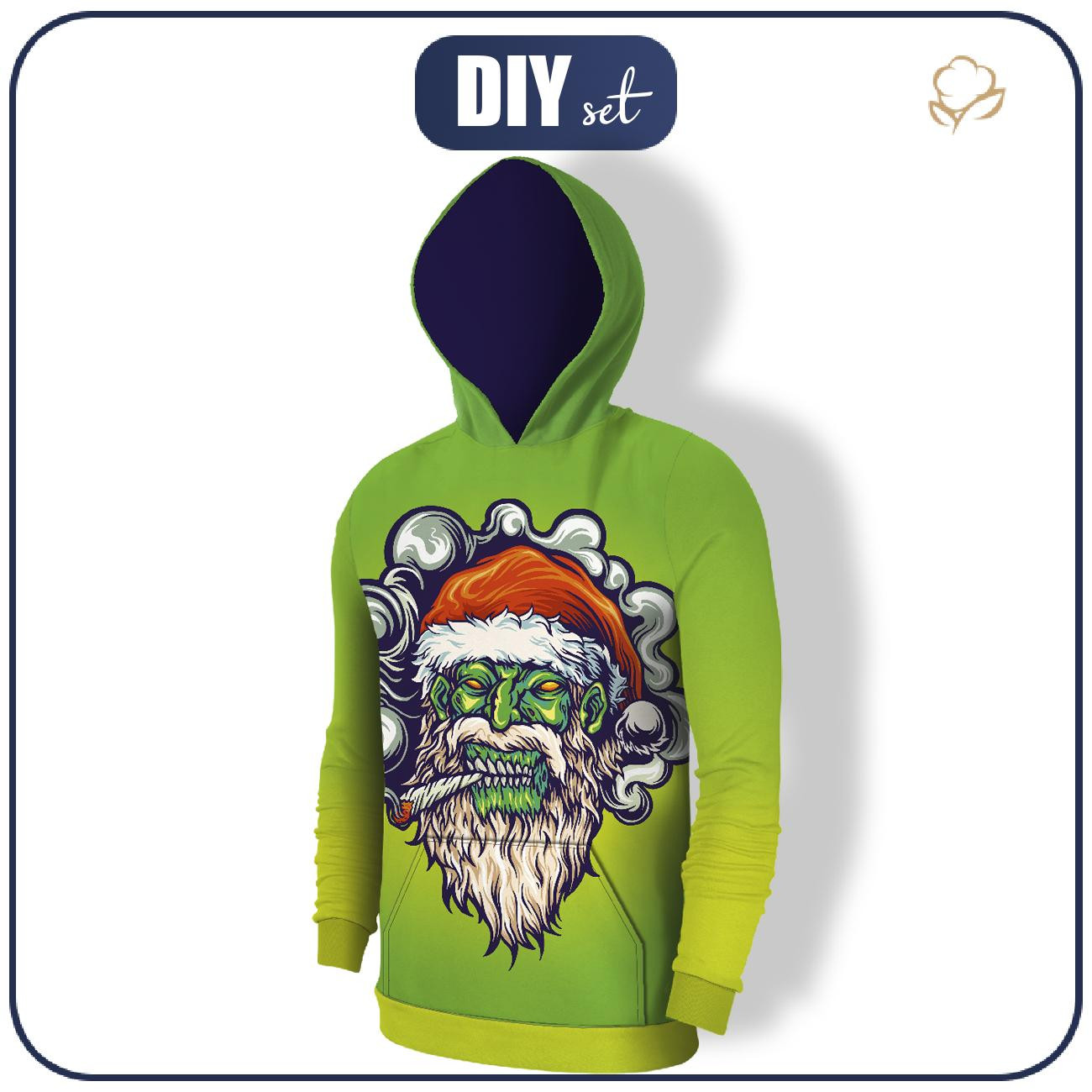 MĘSKA BLUZA Z KAPTUREM (COLORADO) - GREEN SANTA - zestaw do uszycia 