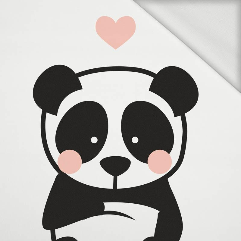 PANDA / BLADY RÓŻ ROZMIAR "L" 75x110 cm - biała (Przód) - panel dzianina pętelkowa 