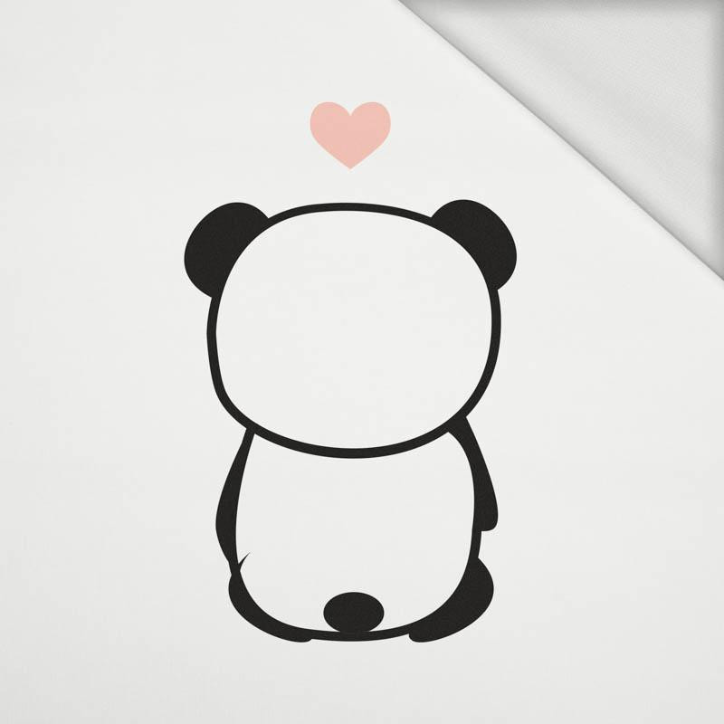 PANDA / BLADY RÓŻ ROZMIAR "S" 30x45 cm - biała (tył) - panel dzianina pętelkowa 