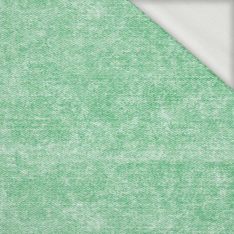 PRZECIERANY JEANS (zielony) - dresówka pętelkowa