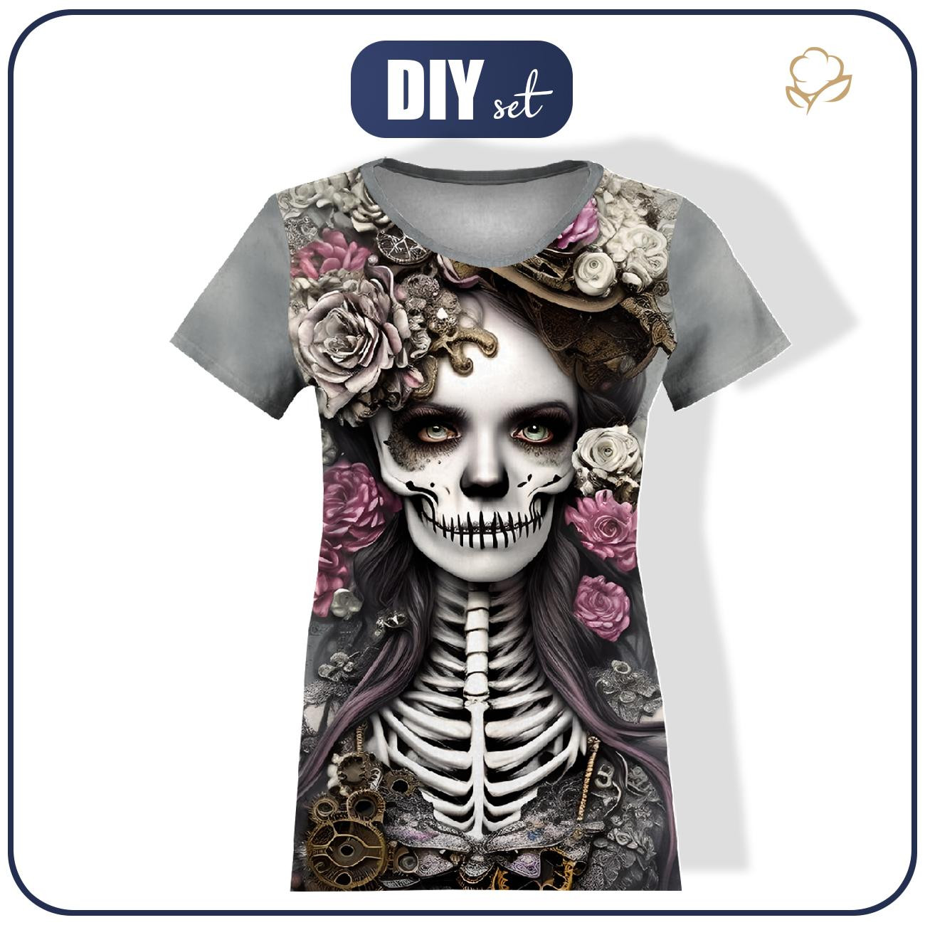 T-SHIRT DAMSKI - GOTHIC GIRL - zestaw do uszycia