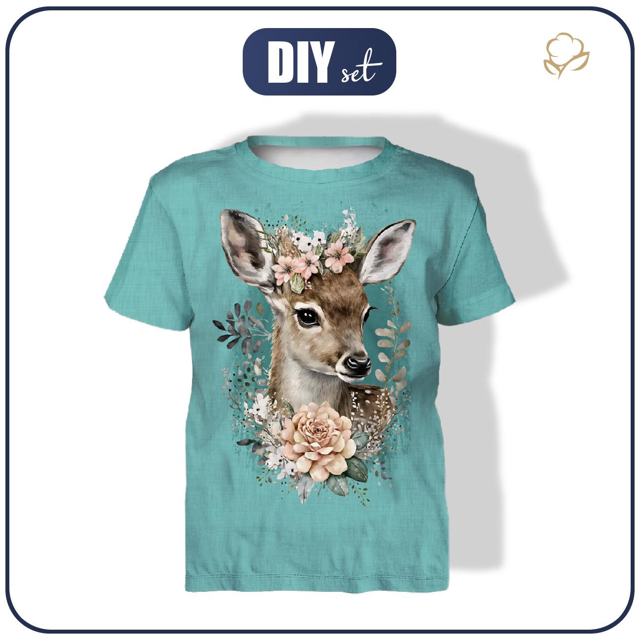 T-SHIRT DZIECIĘCY - BABY DEER - zestaw do uszycia