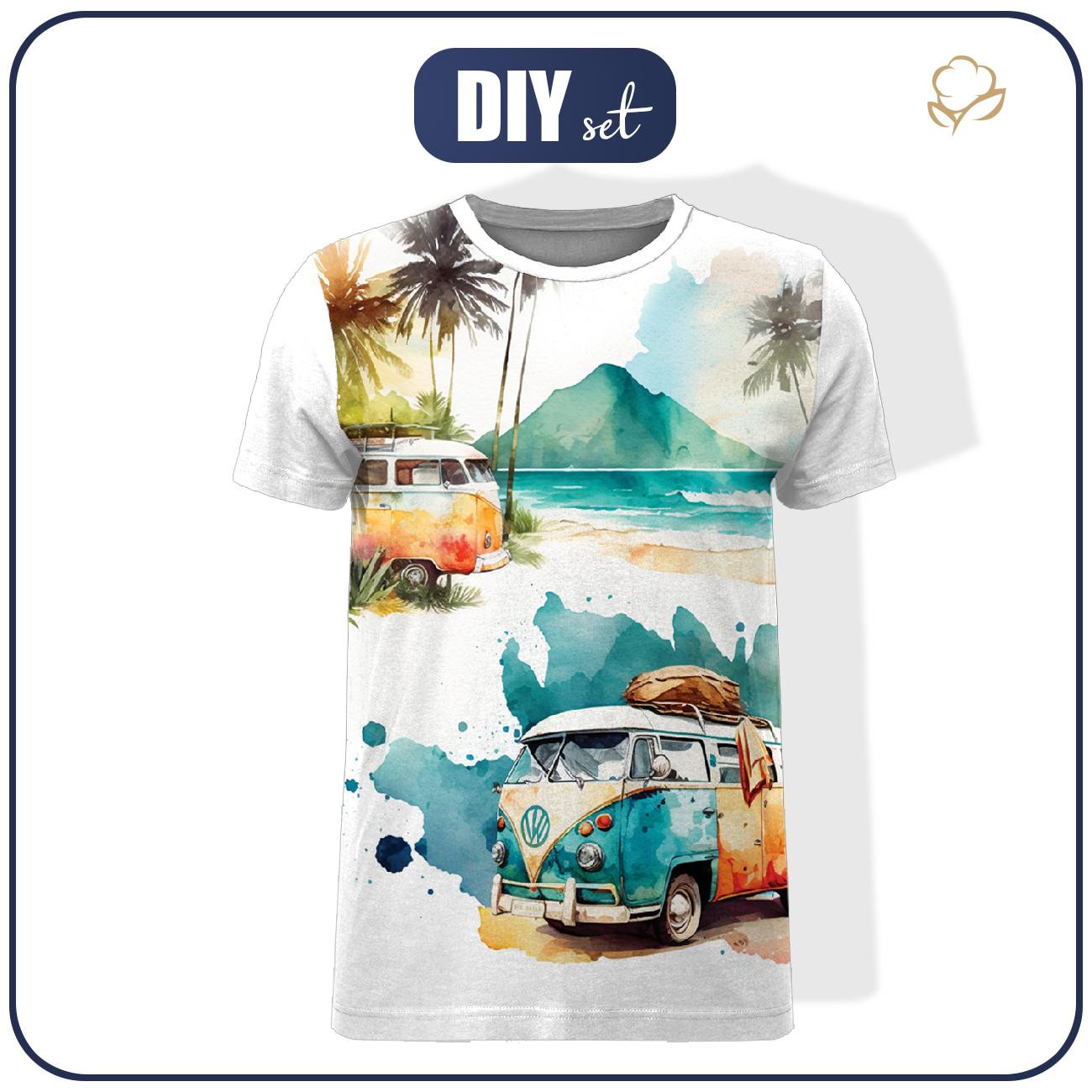 T-SHIRT MĘSKI - TRAVEL TIME WZ. 12 - zestaw do uszycia