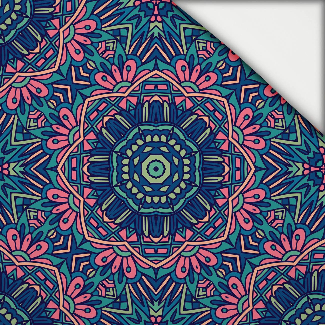 KOLOROWA MANDALA wz. 4 - lekka dzianina drapana