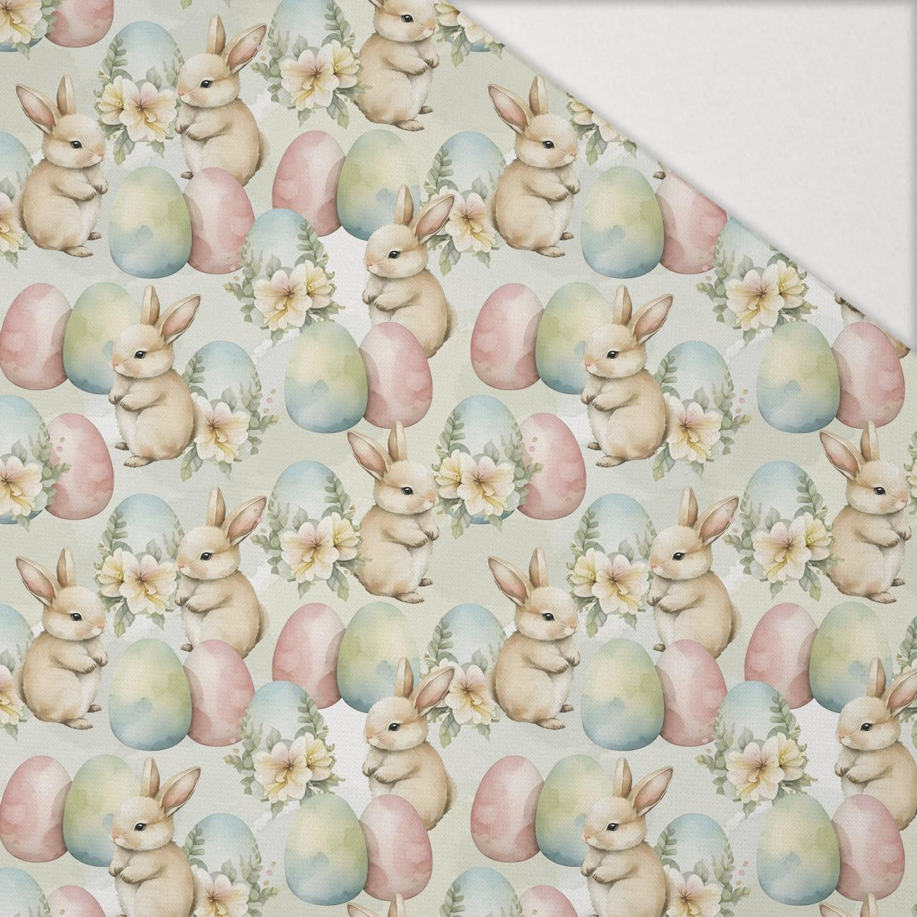 BUNNY EASTER WZ. 2 - Hydrofobowa dzianina drapana BUNNY EASTER WZ. 2 - Hydrofobowa dzianina drapana