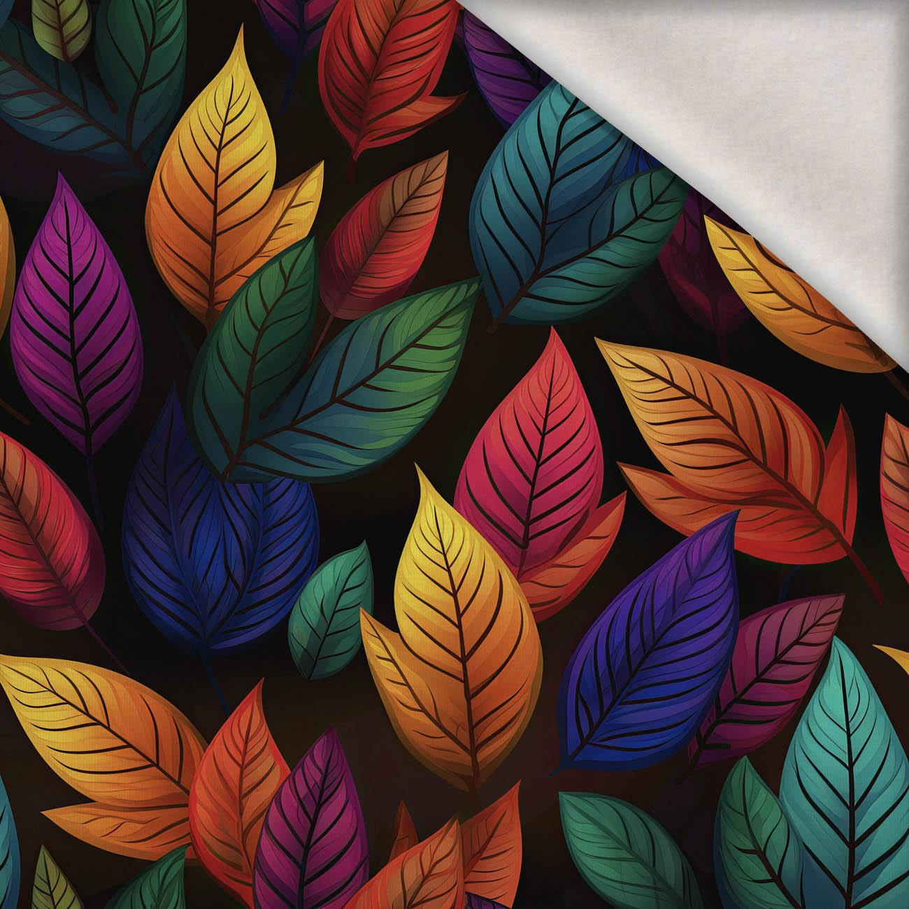 TĘCZOWE LIŚCIE WZ. 2 - dzianina drapana z elastanem ITY