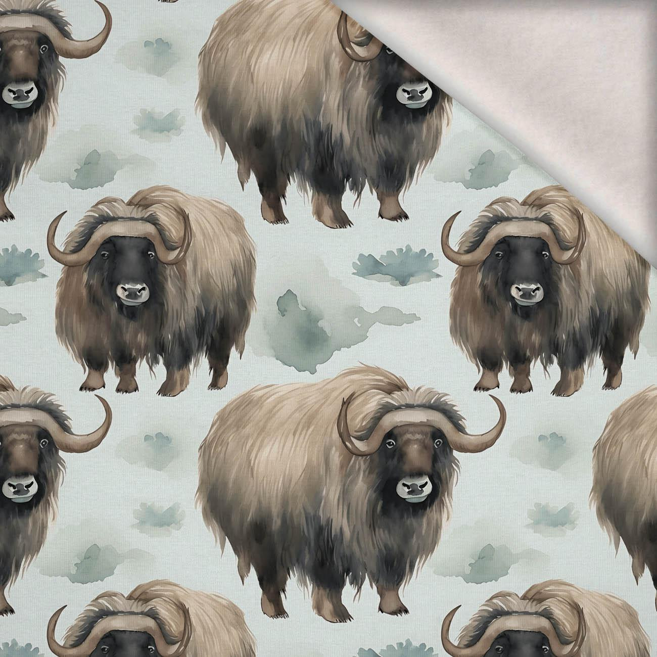 PASTEL BISON - dzianina drapana z elastanem ITY