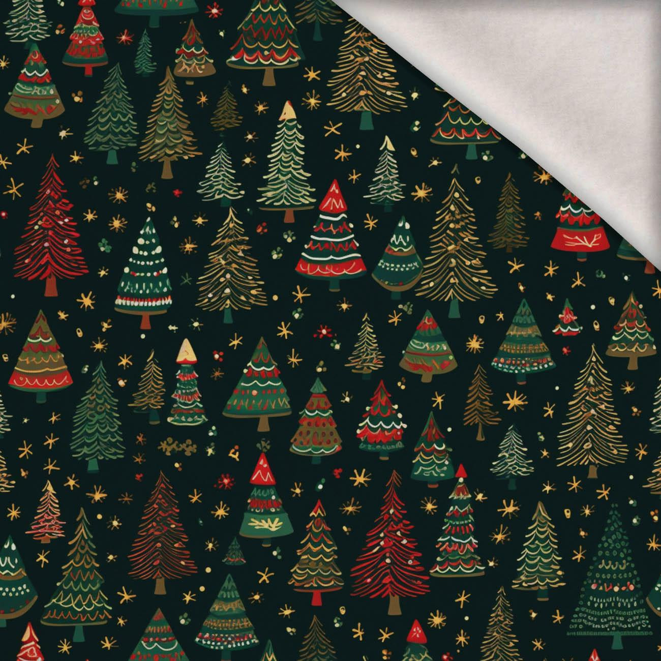 CHRISTMAS TREE WZ. 2 - dzianina drapana z elastanem ITY