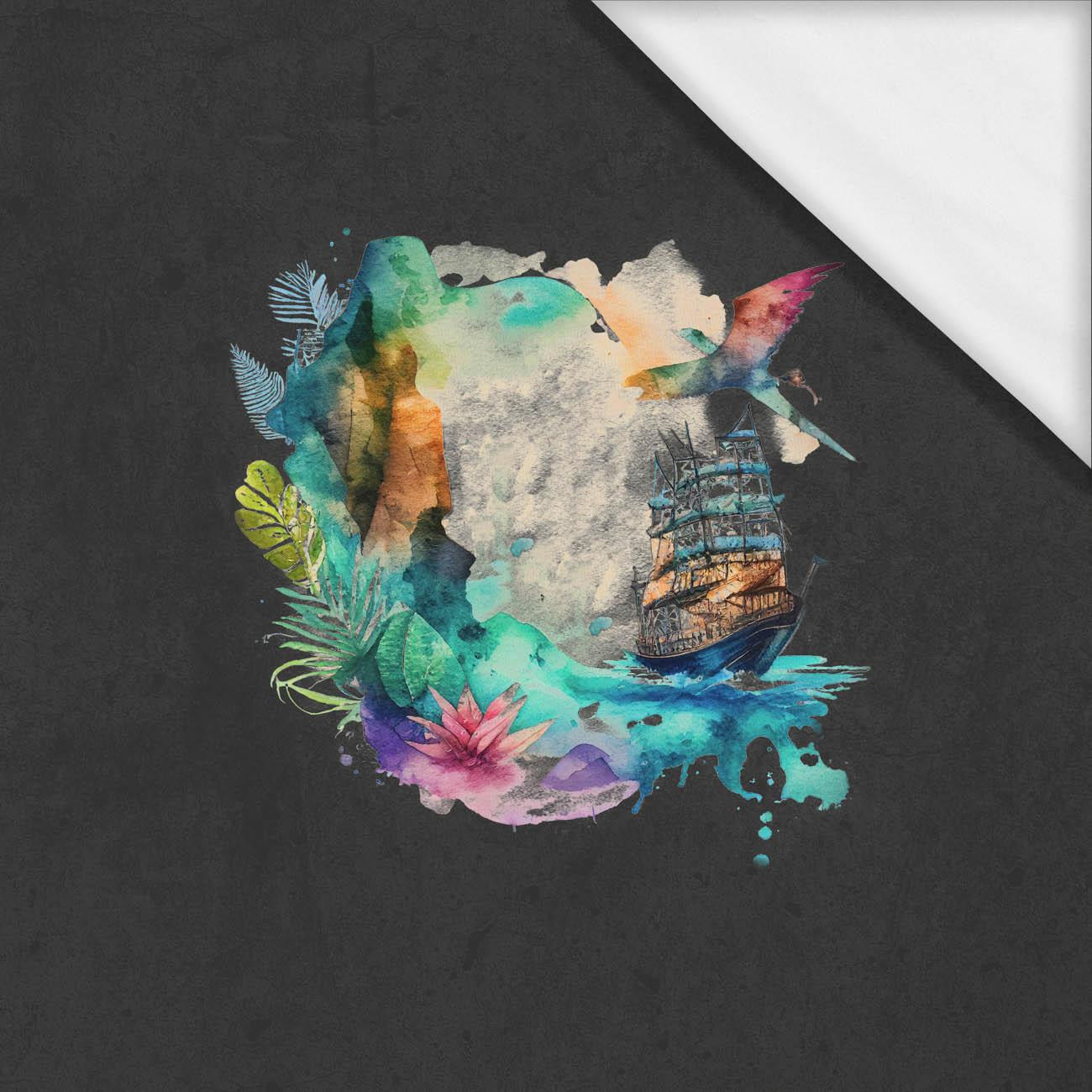 TRAVEL TIME WZ. 5 - PANEL (75cm x 80cm) SINGLE JERSEY ITY