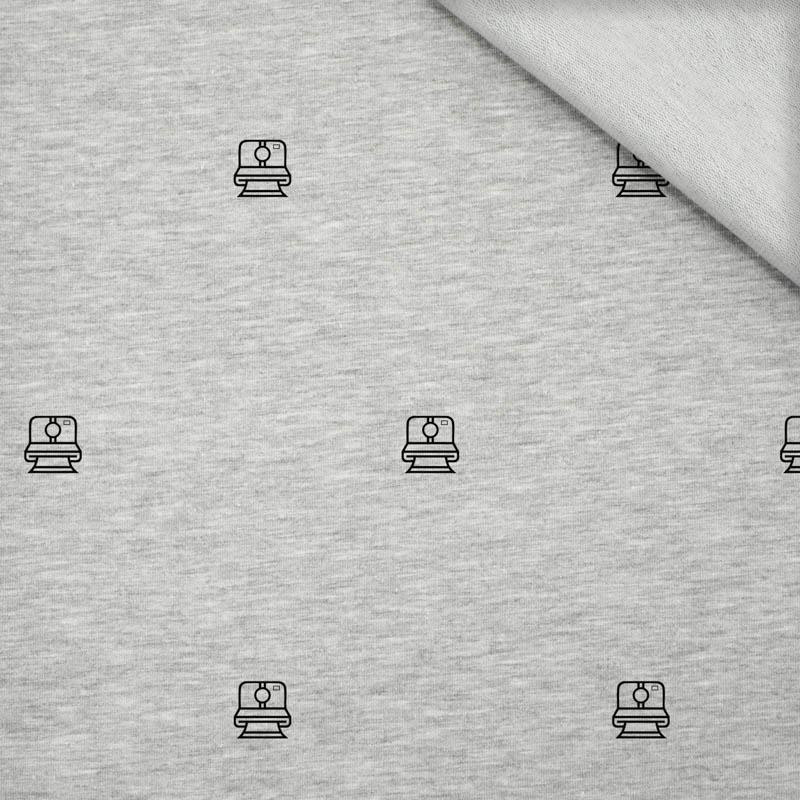 APARATY (MINIMAL) / M-01 melanż jasnoszary - dzianina pętelkowa